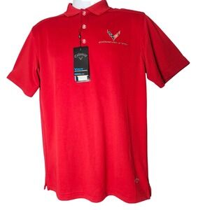 Callaway Corvette Polo Shirt Mens [Size] Red Golf Performance V Cooling NWT